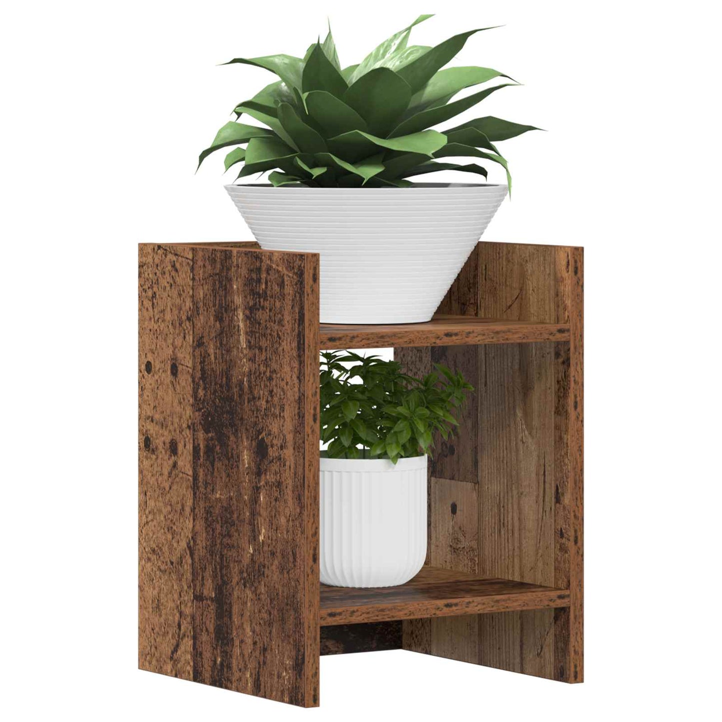 Plant Stand 2 pcs Old Wood 30 x 30 x 40 cm Engineered Wood