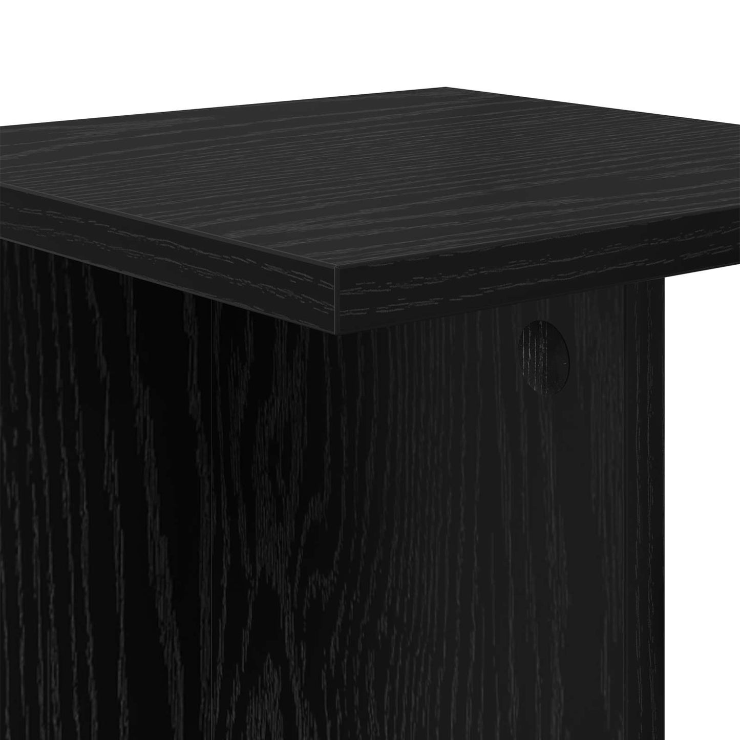 Plant Stand Black Oak 25 x 25.5 x 100.5 cm Engineered Wood