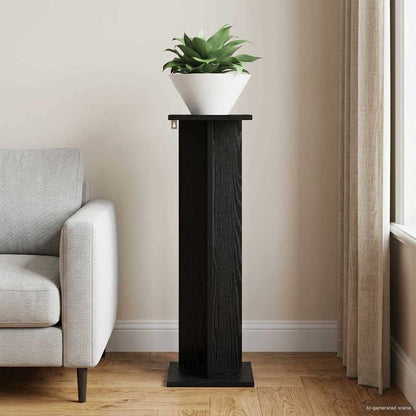 Plant Stand Black Oak 25 x 25.5 x 80.5 cm Engineered Wood