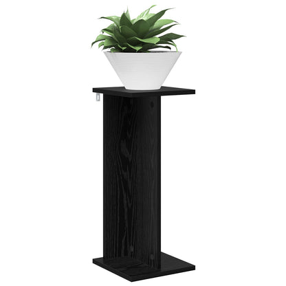 Plant Stand Black Oak 25 x 25.5 x 60.5 cm Engineered Wood