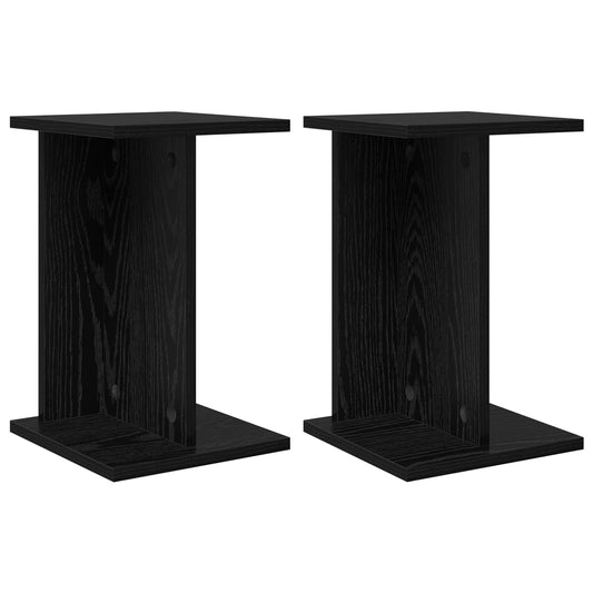 Plant Stand 2 pcs Black Oak 25 x 25.5 x 40.5 cm Engineered Wood