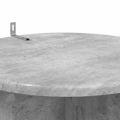 Plant Stand 2 pcs Concrete Grey Ø40 x 100 cm Engineered Wood