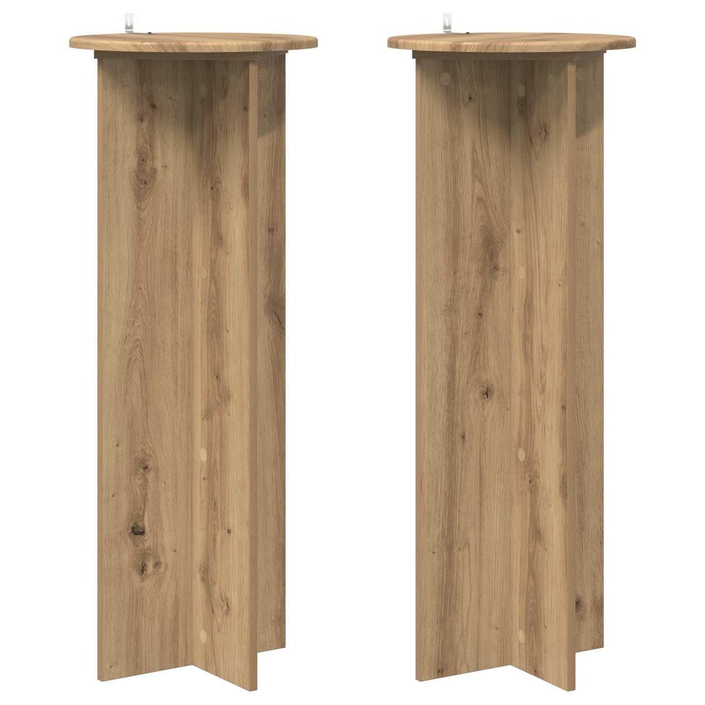 Plant Stand 2 pcs Artisan Oak Ø40 x 100 cm Engineered Wood