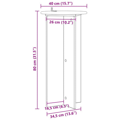 Plant Stand 2 pcs Black 40 x 40 x 80 cm Engineered Wood