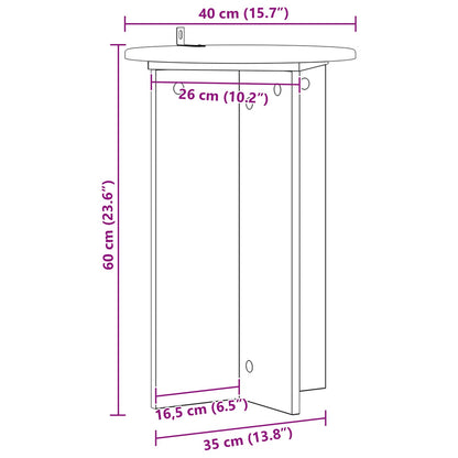Plant Stand 2 pcs Artisan Oak Ø40 x 60 cm Engineered Wood