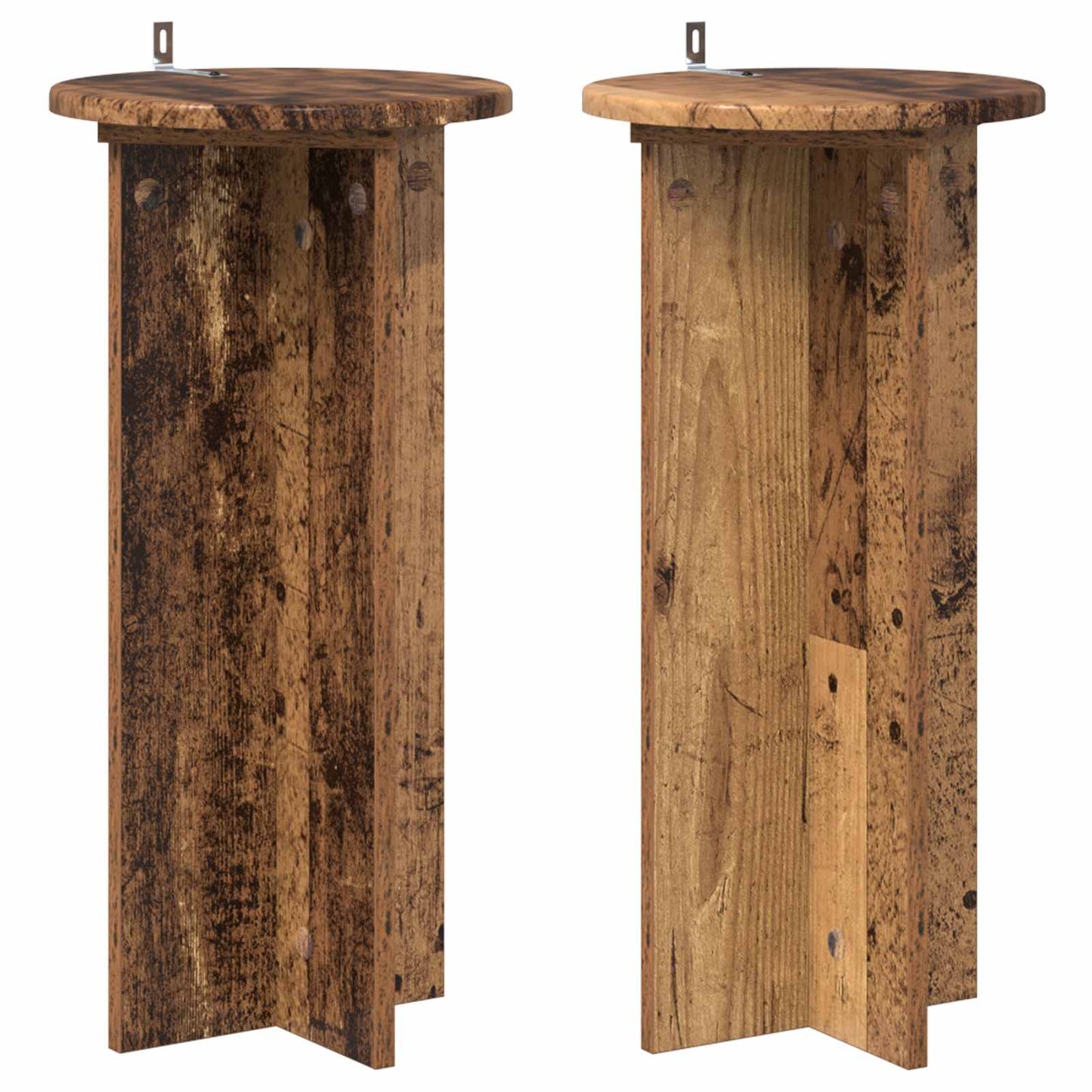 Plant Stand 2 pcs Old Wood 29.5 x 29.5 x 60 cm Engineered Wood