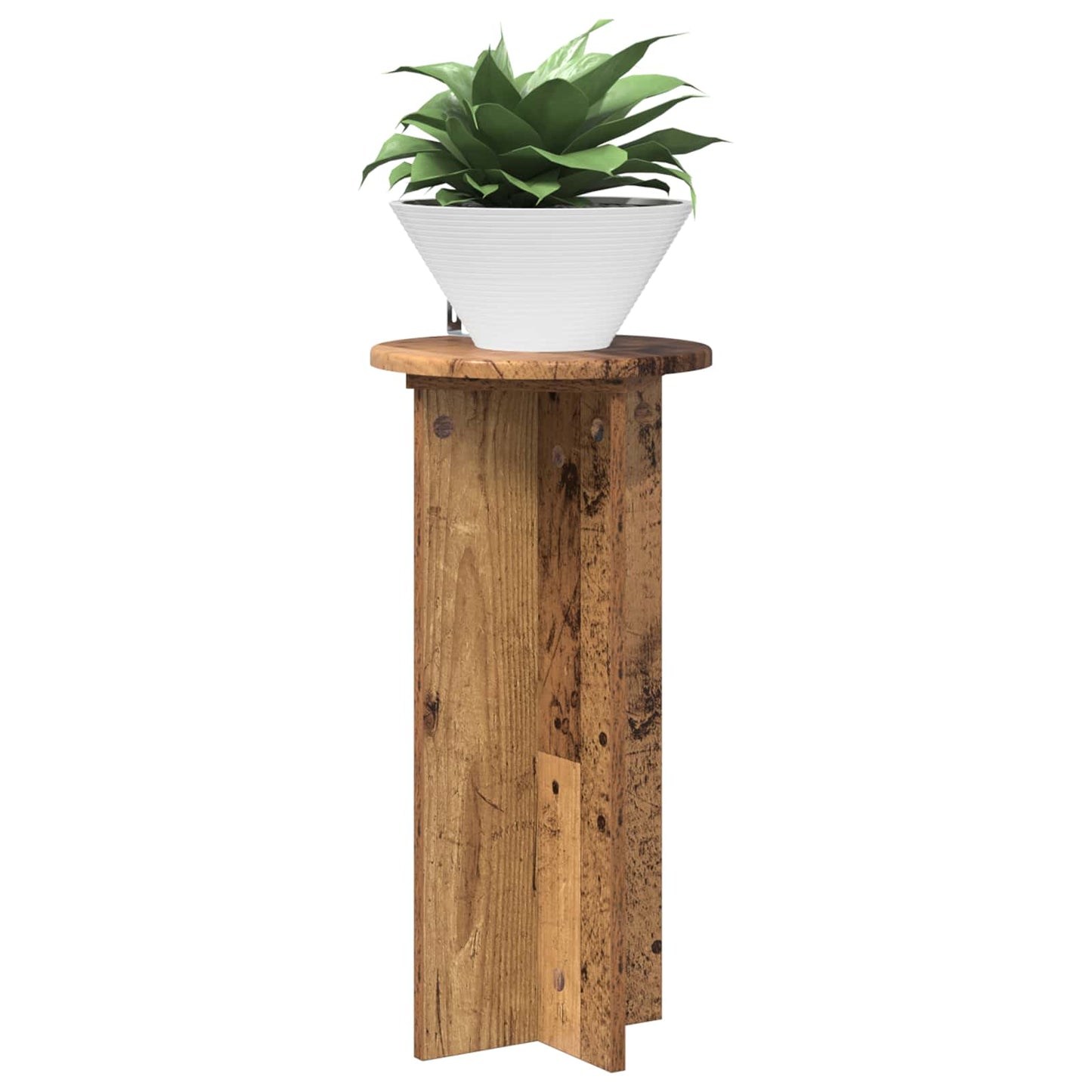 Plant Stand 2 pcs Old Wood 29.5 x 29.5 x 60 cm Engineered Wood