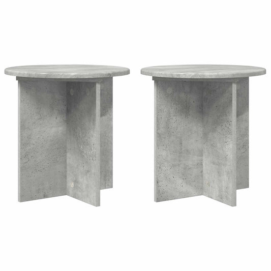 Plant Stand 2 pcs Concrete Grey 40 x 40 x 40 cm Engineered Wood