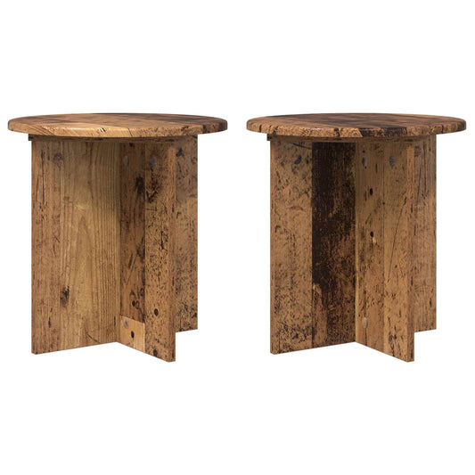 Plant Stand 2 pcs Old Wood 40 x 40 x 40 cm Engineered Wood