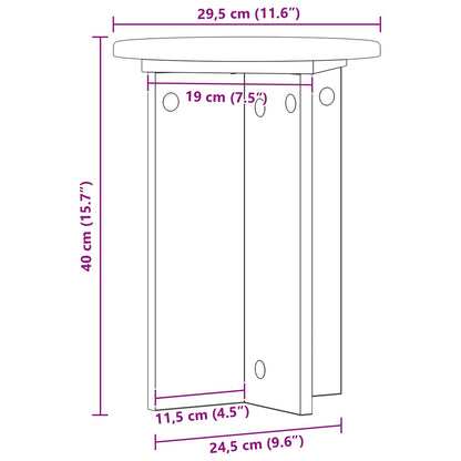 Plant Stand 2 pcs Concrete Grey Ø29.5 x 40 cm Engineered Wood