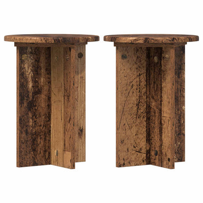 Plant Stand 2 pcs Old Wood Ø29.5 x 40 cm Engineered Wood