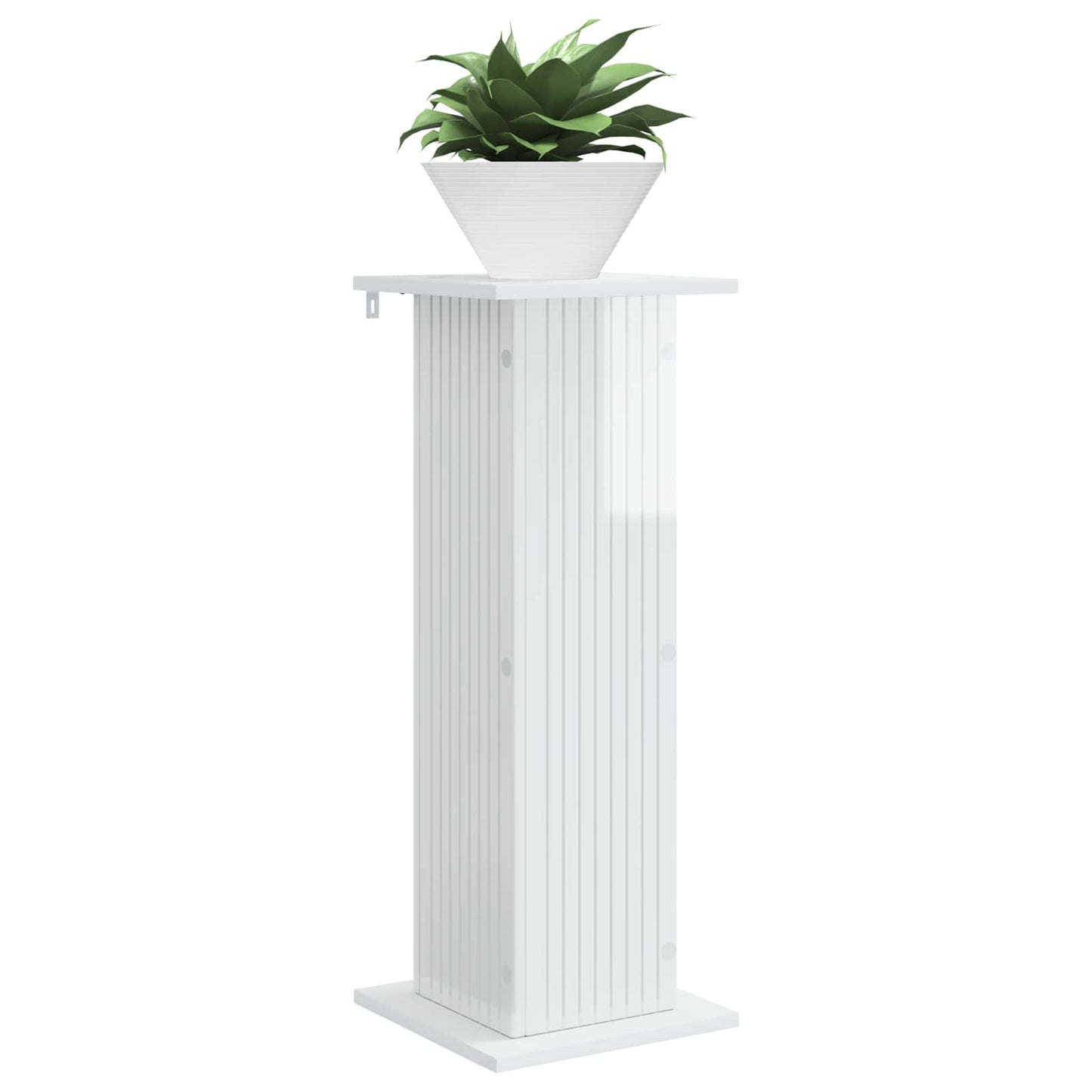 Plant Stand 2 pcs High Gloss White 30.5 x 30 x 80.5 cm