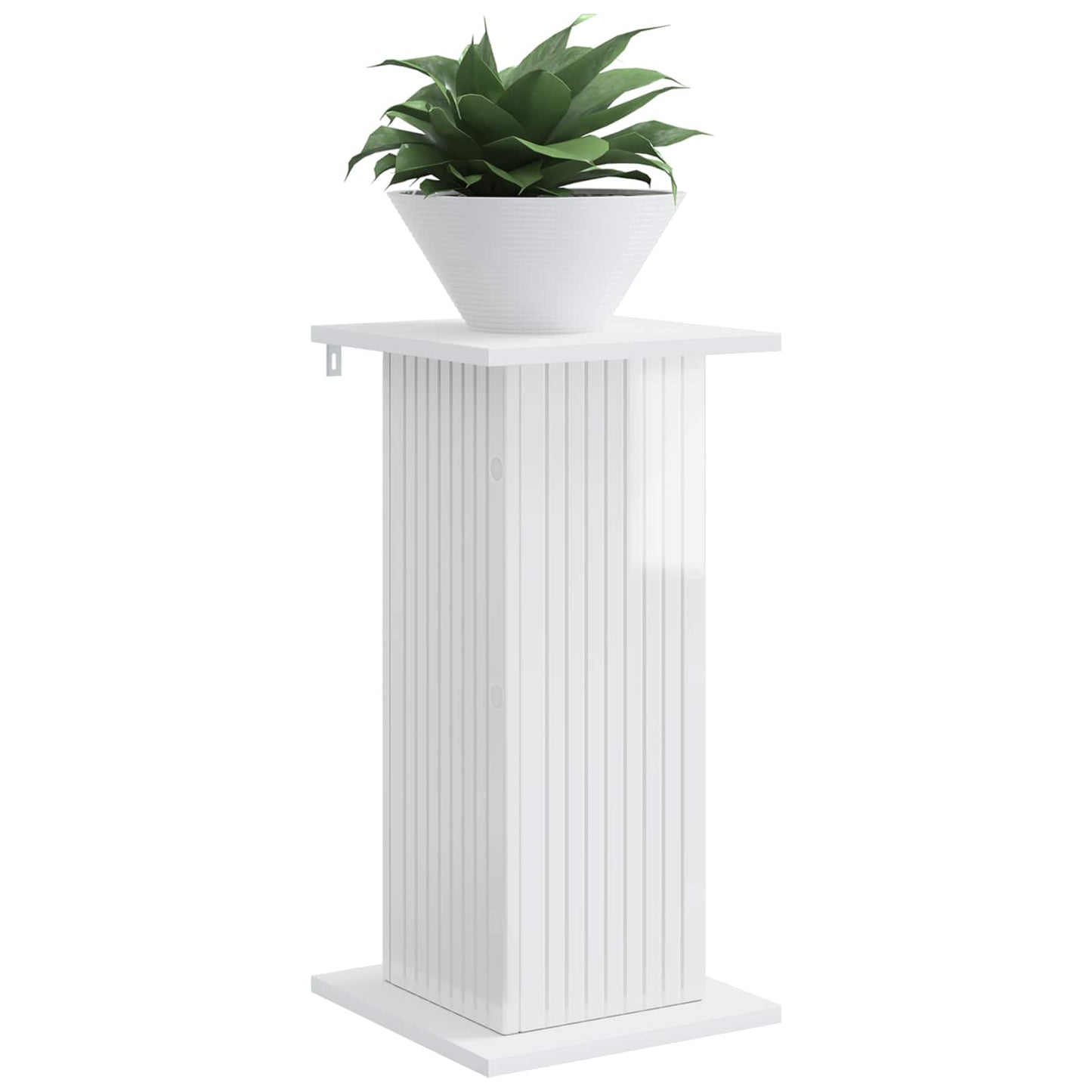 Plant Stand 2 pcs High Gloss White 30.5 x 30 x 60.5 cm