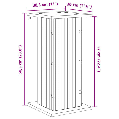 Plant Stand 2 pcs Grey Sonoma 30.5 x 30 x 60.5 cm