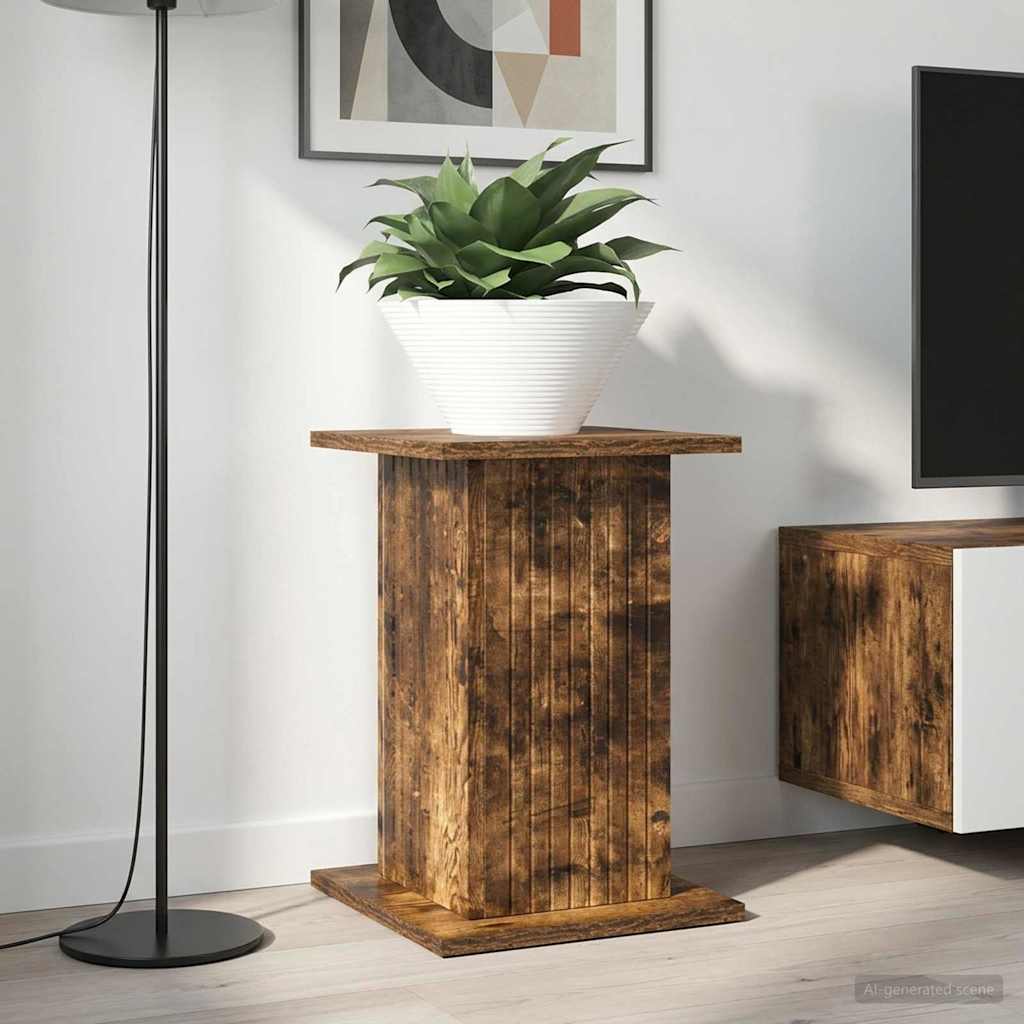 Plant Stand 2 pcs Smoked Oak 30.5 x 30 x 43 cm Engineered Wood