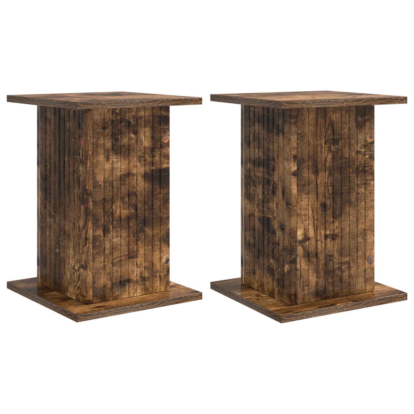 Plant Stand 2 pcs Smoked Oak 30.5 x 30 x 43 cm Engineered Wood