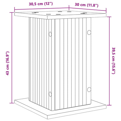 Plant Stand 2 pcs Smoked Oak 30.5 x 30 x 43 cm Engineered Wood
