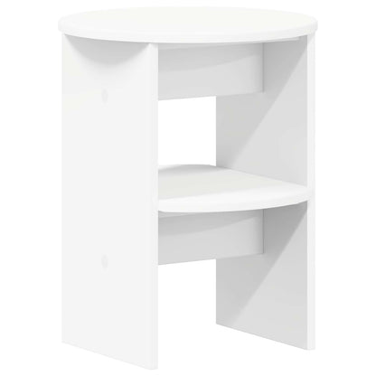 Side Cabinet White Ø40 x 50 cm Engineered Wood