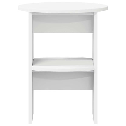 Side Cabinet White Ø40 x 50 cm Engineered Wood