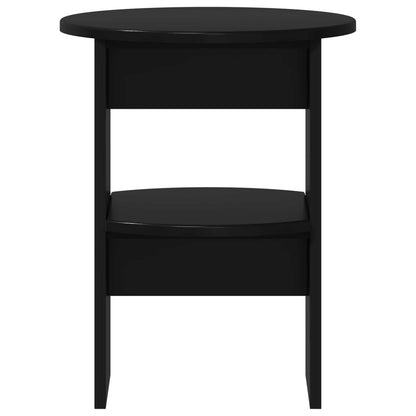 Side Cabinet 2 pcs Black Ø40 x 50 cm Engineered Wood