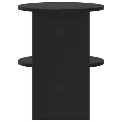Side Cabinet 2 pcs Black Ø40 x 50 cm Engineered Wood