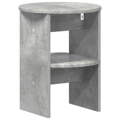 Side Cabinet Concrete Grey Ø40 x 50 cm Engineered Wood