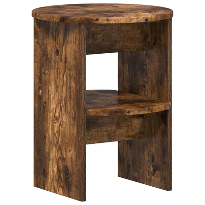 Side Cabinet Smoked Oak Ø40 x 50 cm Engineered Wood