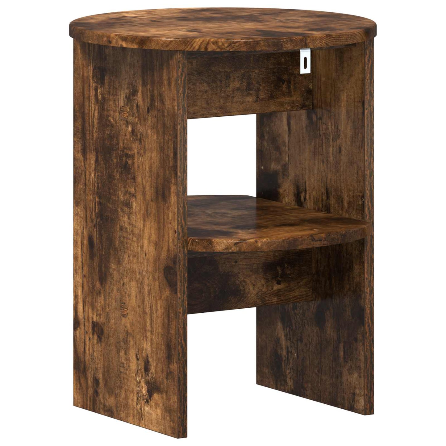 Side Cabinet 2 pcs Smoked Oak Ø40 x 50 cm Engineered Wood