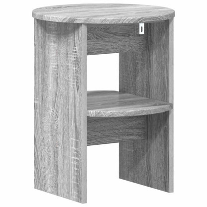 Side Cabinet Grey Sonoma Ø40 x 50 cm Engineered Wood
