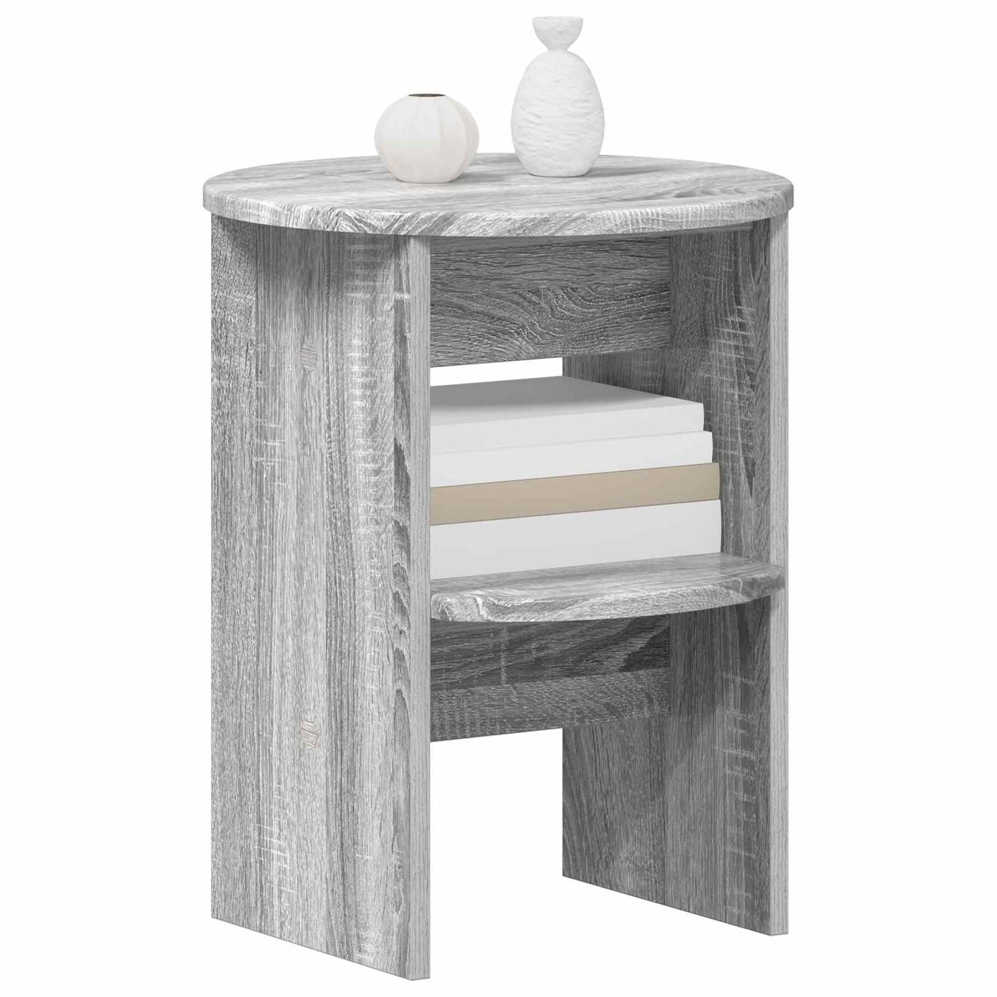 Side Cabinet 2 pcs Grey Sonoma Ø40 x 50 cm Engineered Wood