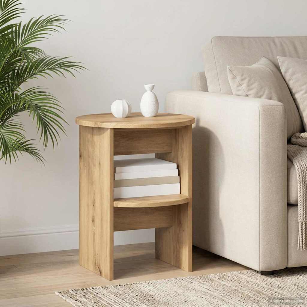 Side Cabinet Artisan Oak Ø40 x 50 cm Engineered Wood