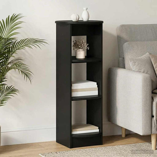 Side Cabinet Black 40 x 40 x 100 cm Engineered Wood
