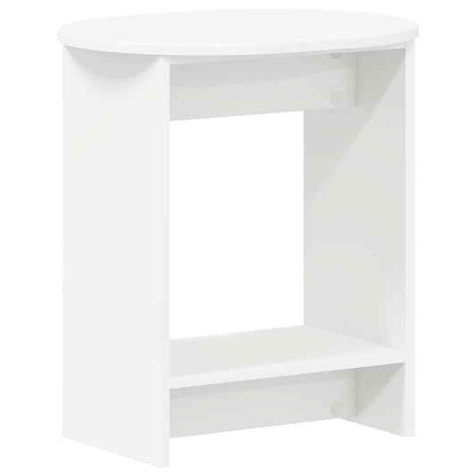 Side Table White 50 x 39,5 x 55 cm Engineered Wood