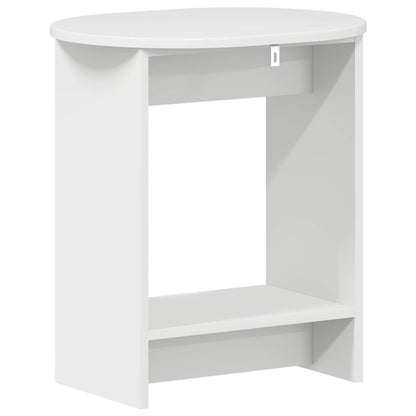 Side Table High Gloss White 50 x 39,5 x 55 cm Engineered Wood
