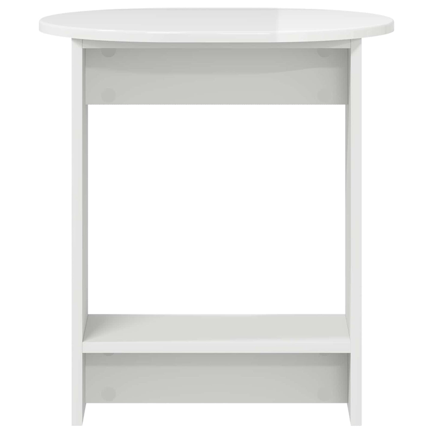 Side Table High Gloss White 50 x 39,5 x 55 cm Engineered Wood