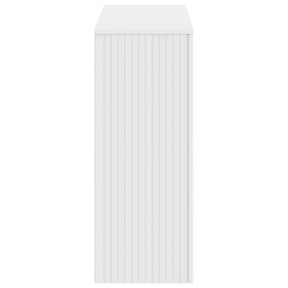 Console Table Striped White 101 x 29 x 74 cm Engineered Wood