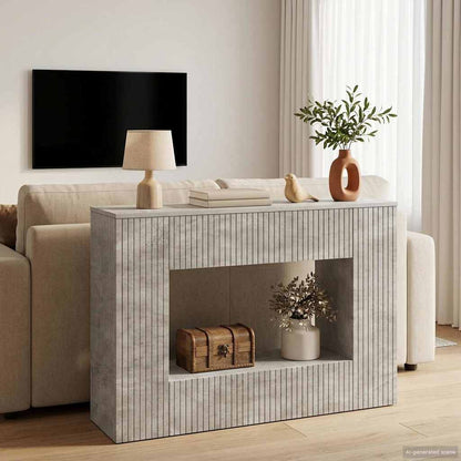 Console Table Concrete Grey 101 x 29 x 74 cm Engineered Wood