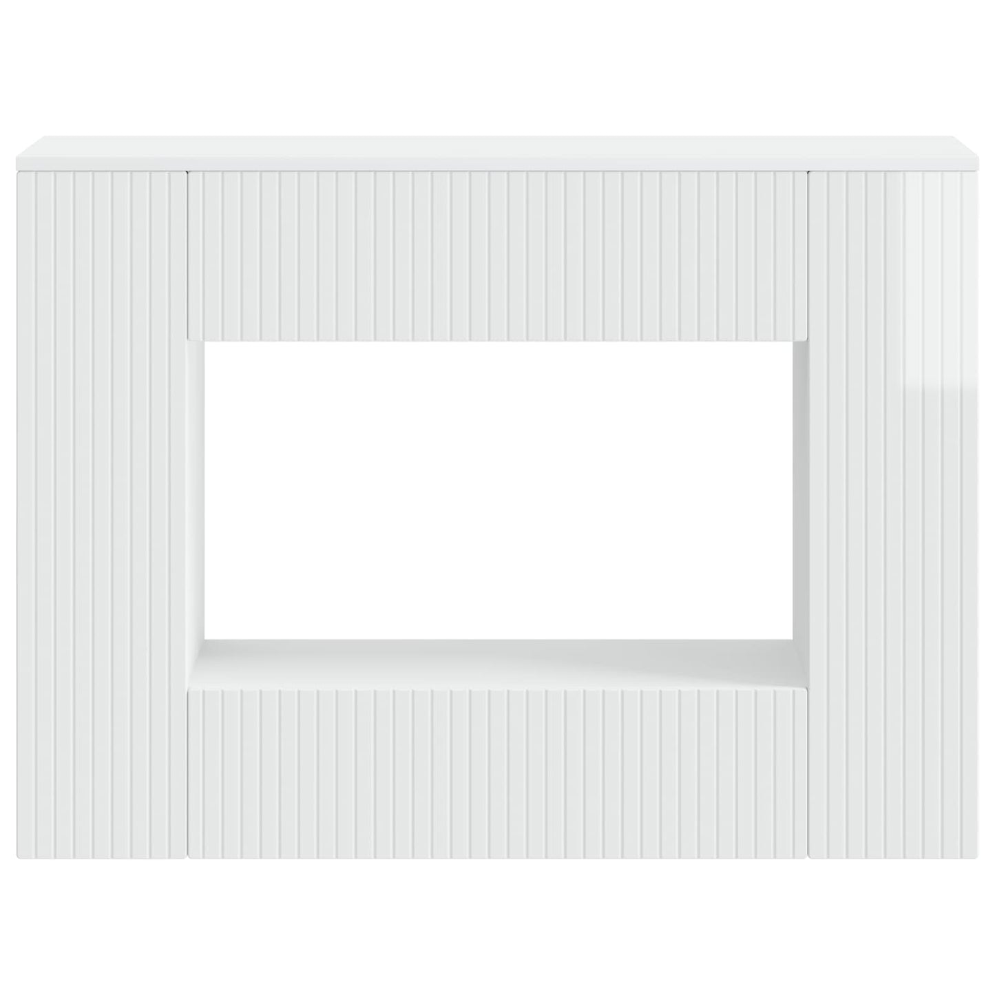 Console Table High Gloss White 101 x 29 x 74 cm Engineered Wood