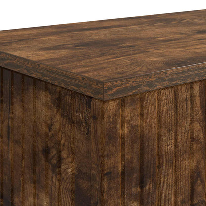 Console Table Smoked Oak 101 x 29 x 74 cm Engineered Wood
