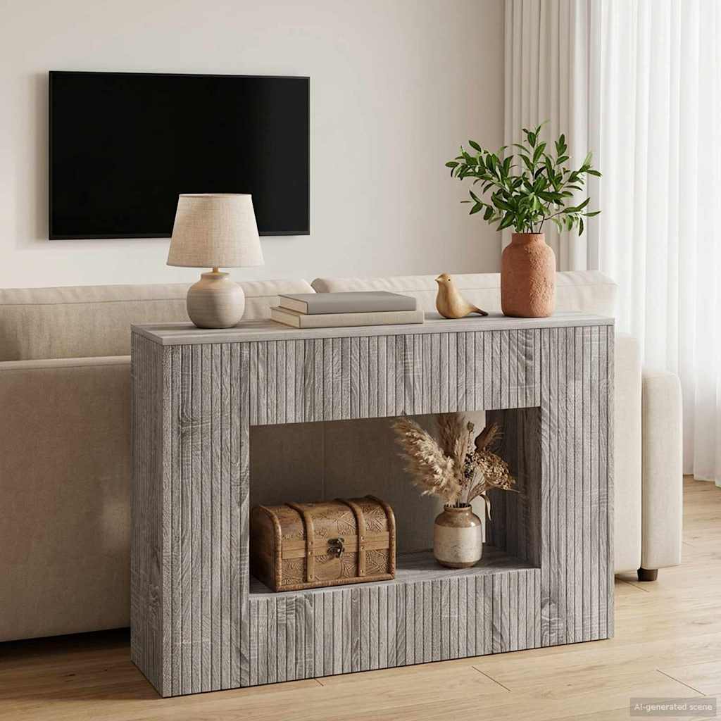 Console Table Grey Sonoma 101 x 29 x 74 cm Engineered Wood