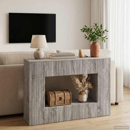 Console Table Grey Sonoma 101 x 29 x 74 cm Engineered Wood