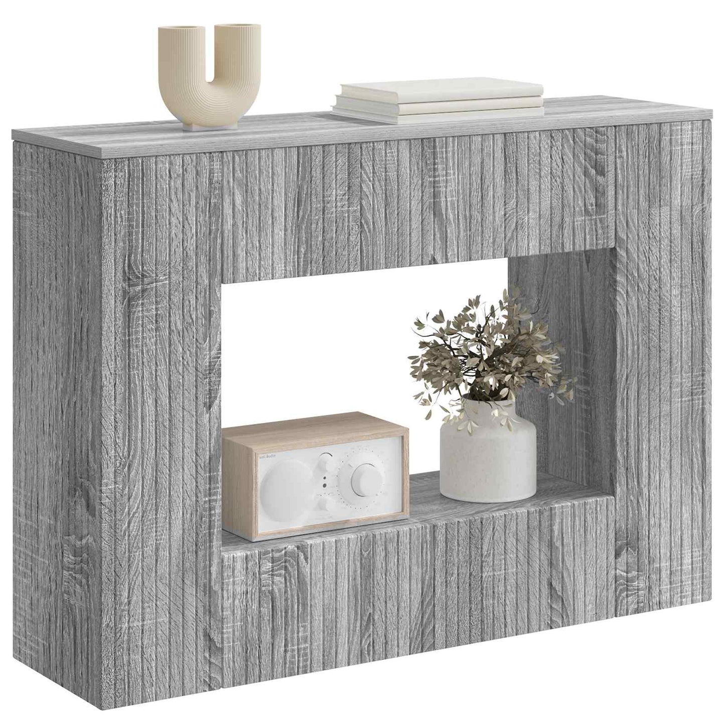 Console Table Grey Sonoma 101 x 29 x 74 cm Engineered Wood