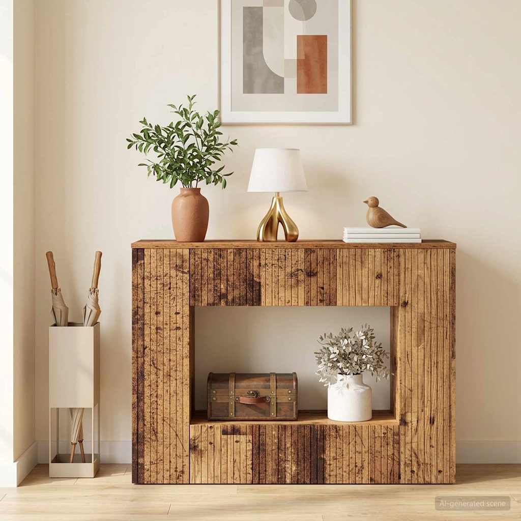 Console Table Old Wood 101 x 29 x 74 cm Engineered Wood