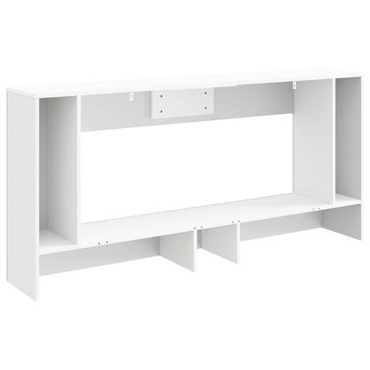 Console Table Striped White 155 x 29 x 74 cm Engineered Wood