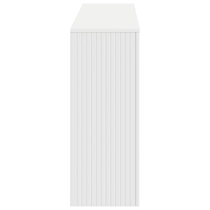 Console Table Striped White 155 x 29 x 74 cm Engineered Wood