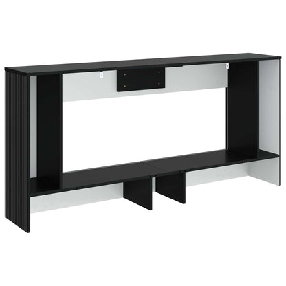 Console Table Striped Black 155 x 29 x 74 cm Engineered Wood