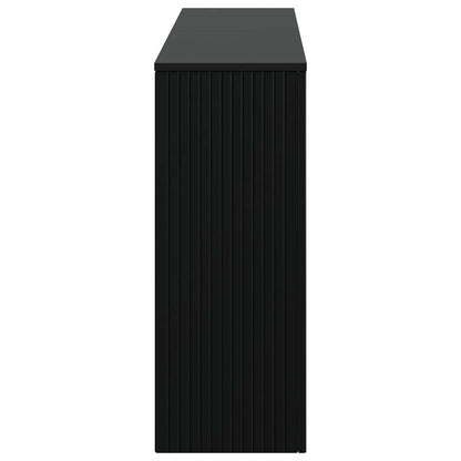 Console Table Striped Black 155 x 29 x 74 cm Engineered Wood