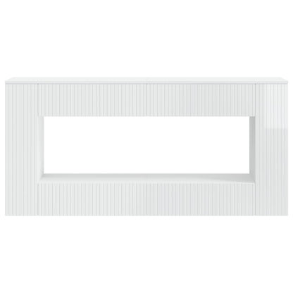 Console Table High Gloss White 155 x 29 x 74 cm Engineered Wood