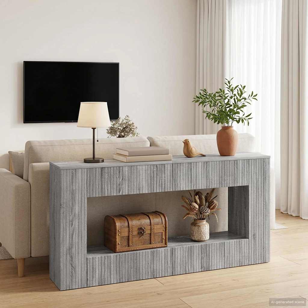 Console Table Grey Sonoma 155 x 29 x 74 cm Engineered Wood