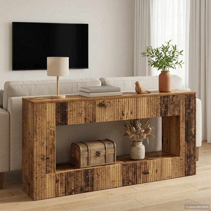 Console Table Old Wood 155 x 29 x 74 cm Engineered Wood